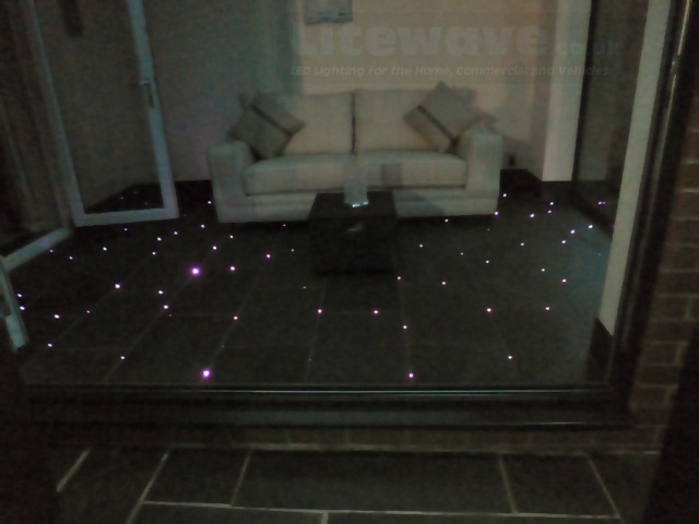 Fibre Optic Star Lights in tiles using our Lighting Kit